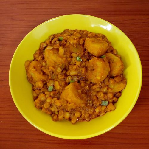 Beans and Boiled Plantain